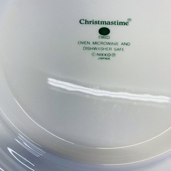 Nikko Christmastime Octagonal Plate 11" Fine China Dishwasher Safe Japan - Picture 4 of 4